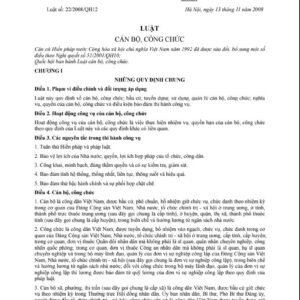 Luật Cán Bộ, Công Chức pdf file